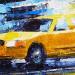 Peinture NY speed yellow cab 3 par Poumès Jérôme | Tableau Figuratif Urbain Acrylique