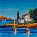 Painting Maison de mes vacances by Cédanne | Painting Figurative Landscapes Oil