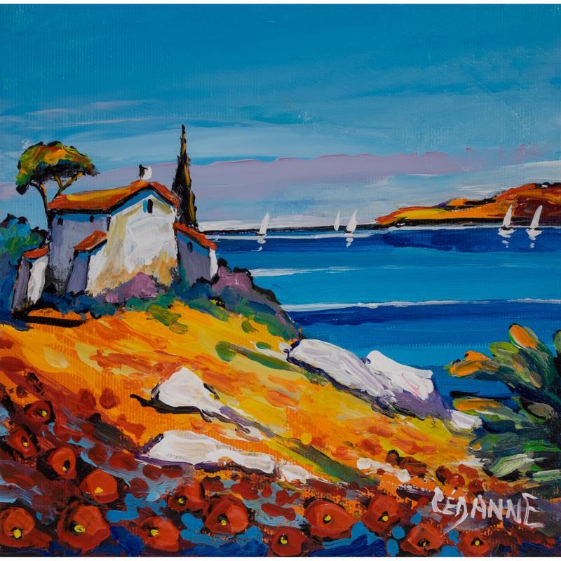 Painting Une journée en vacances by Cédanne | Painting Figurative Landscapes Oil