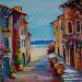 Painting Ruelle fleurie sur la Riviéra by Cédanne | Painting Figurative Landscapes Oil