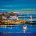 Painting Crique à Juan-les-Pins by Cédanne | Painting Figurative Landscapes Oil