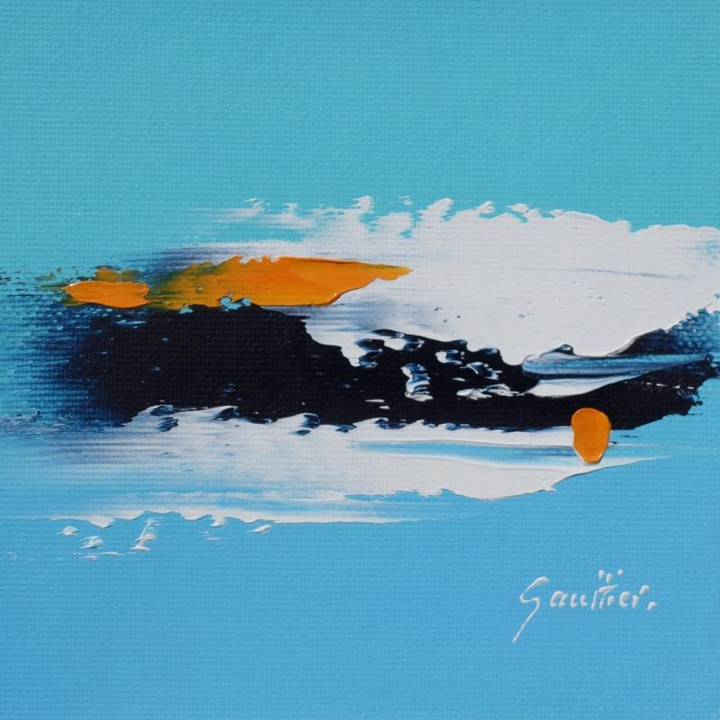 Painting Ile du Levant by Gaultier Dominique | Painting Abstract Oil Minimalist