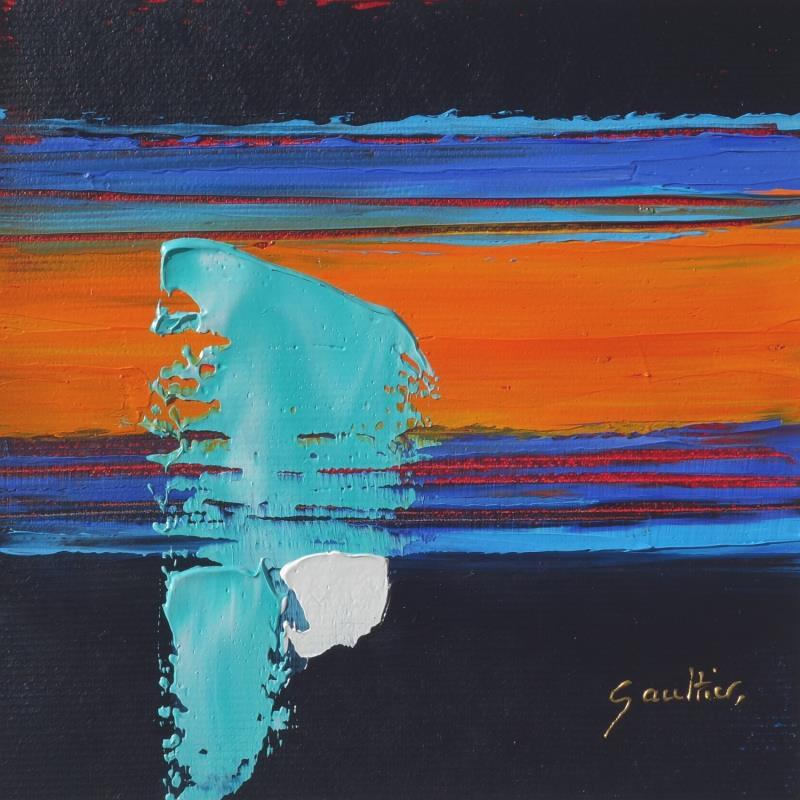 Peinture Sunset par Gaultier Dominique | Tableau Abstrait Minimaliste Huile