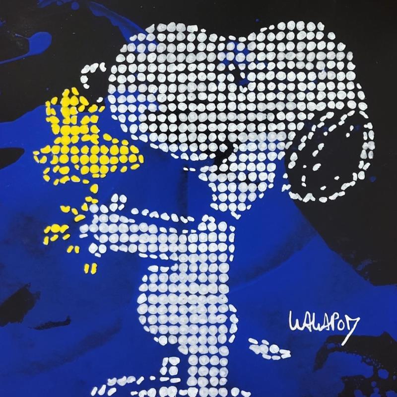 Painting Mini Snoopy et Woodstock by Wawapod | Painting Pop-art Pop icons Acrylic Posca