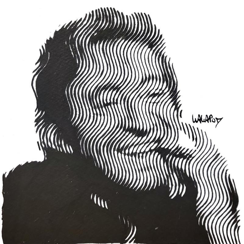 Peinture Mini Gainsbourg  par Wawapod | Tableau Pop-art Portraits Icones Pop Acrylique Posca