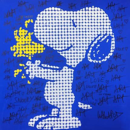 Painting Snoopy et woodstock by Wawapod | Painting Pop-art Acrylic, Posca Pop icons