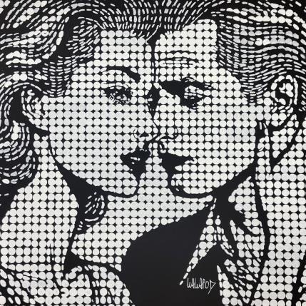 Painting Couple noir et blanc  by Wawapod | Painting Pop-art Acrylic, Posca Pop icons