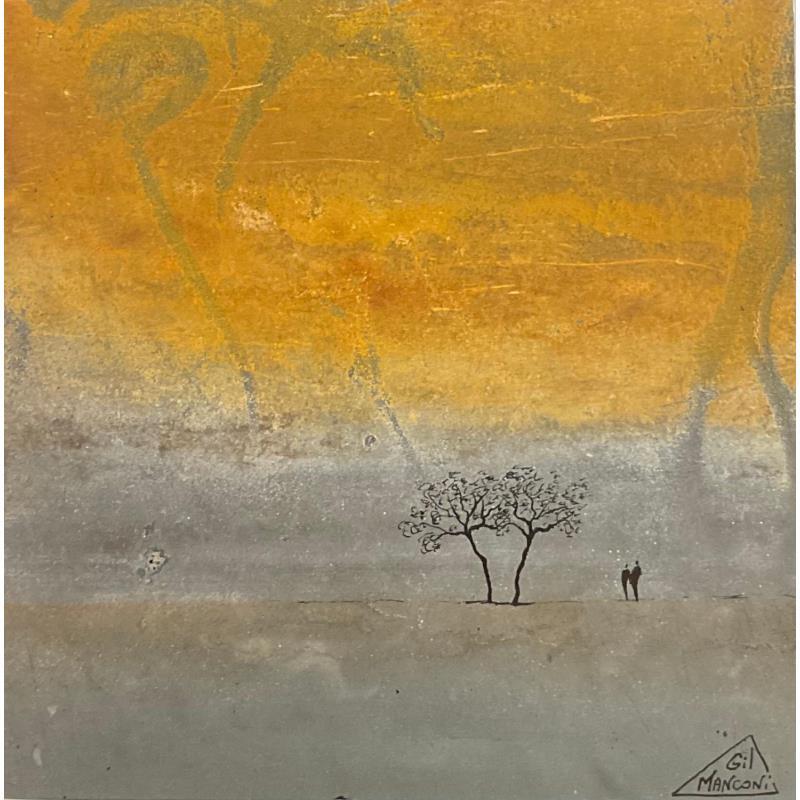 Painting Beddy by Manconi Gil | Painting Subject matter Landscapes Metal Upcycling