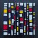 Painting Bc10 hommage mondrian by Langeron Luc | Painting Subject matter Wood Acrylic Resin