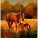 Painting Pleasure by Bond Tetiana | Painting Figurative Nature Animals Oil