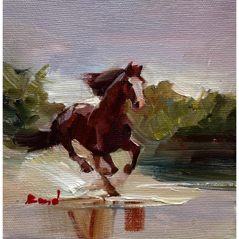 Peinture Concentrate on Life par Bond Tetiana | Tableau Figuratif Huile Animaux, Nature