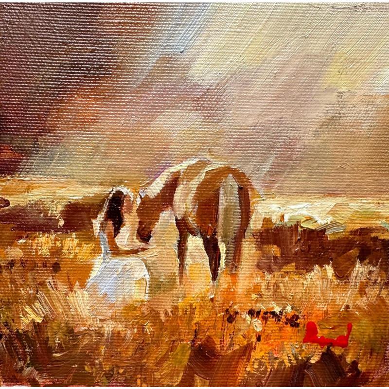 Peinture The warmth of your palms par Bond Tetiana | Tableau Figuratif Huile Animaux, Nature, Scènes de vie