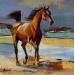 Painting Horizon of Thoughts by Bond Tetiana | Painting Figurative Animals Oil