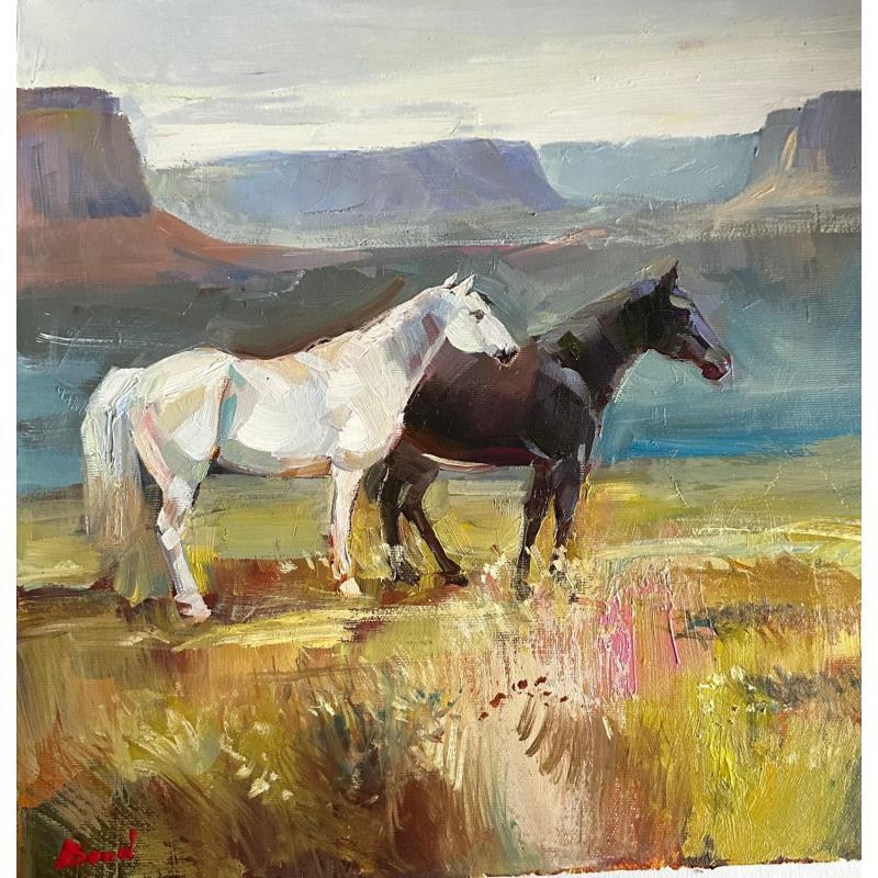 Painting Melody of the Wild Steppe by Bond Tetiana | Painting Figurative Oil