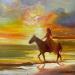 Painting Strength in Serenity by Bond Tetiana | Painting Figurative Nature Life style Animals Oil