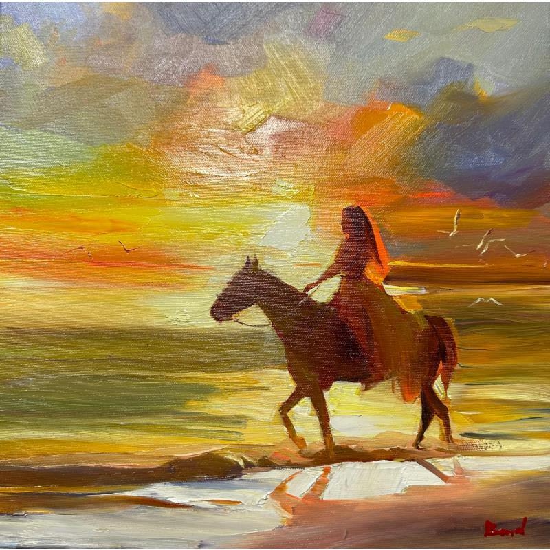 Painting Strength in Serenity by Bond Tetiana | Painting Figurative Oil