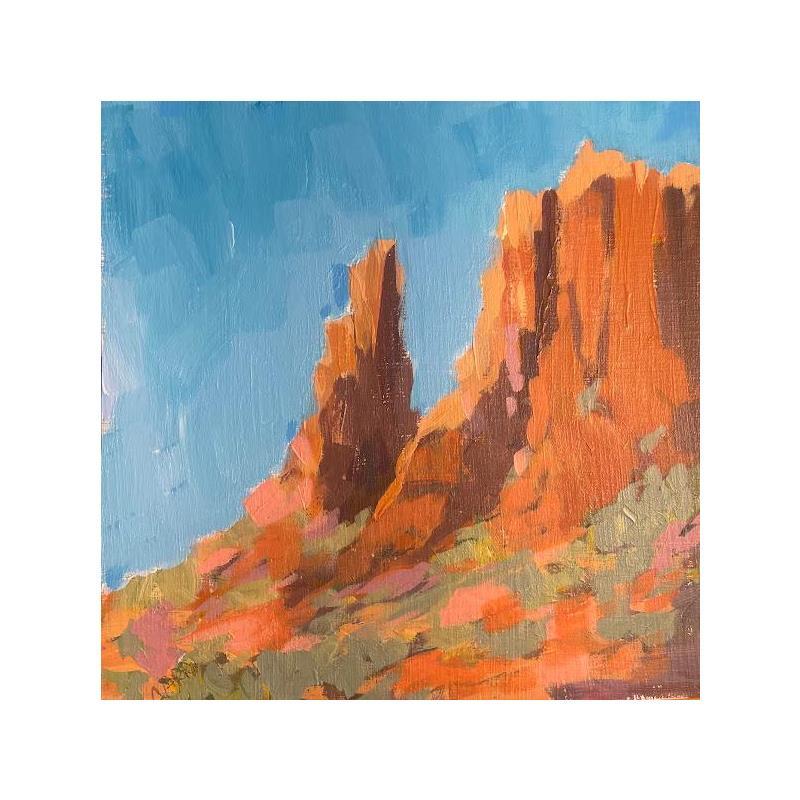 Painting Peaceful Afternoon in Sedona by Carrillo Cindy  | Painting Figurative Landscapes Oil