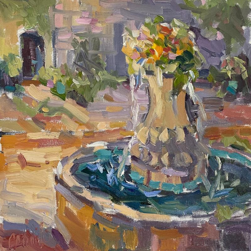 Painting Tlaquepaque Square by Carrillo Cindy  | Painting Figurative Landscapes Oil