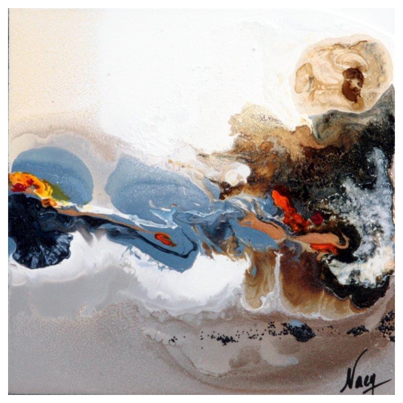 Painting C 2863 by Naen | Painting Abstract Acrylic Ink
