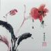 Painting Flower and dragonfly by Du Mingxuan | Painting Figurative Nature Watercolor Ink