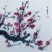 Peinture Red plum blossom par Du Mingxuan | Tableau Figuratif Nature Aquarelle Encre