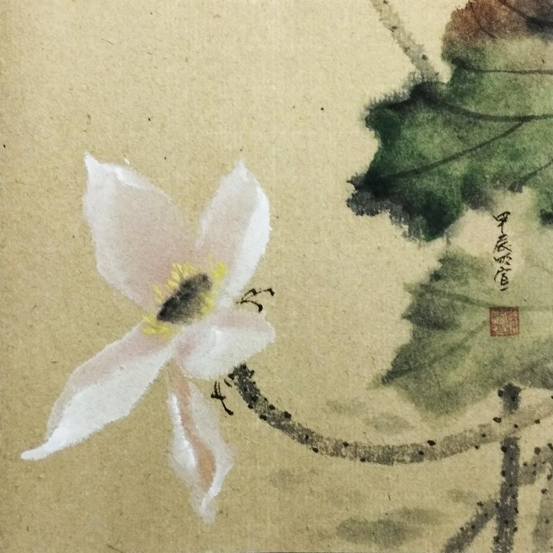 Peinture Lotus par Du Mingxuan | Tableau Figuratif Nature Aquarelle Encre