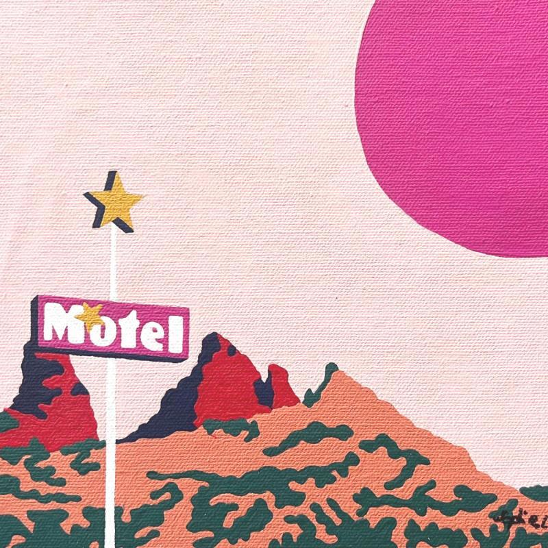 Painting Star motel by Sophie L. | Painting Figurative Landscapes Acrylic