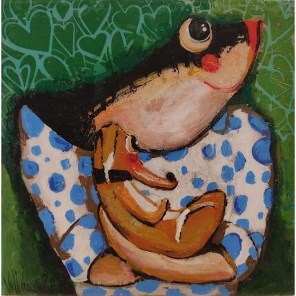 Painting Pescadora by Villanueva Puigdelliura Natalia | Painting Figurative Acrylic, Resin Animals, Pop icons
