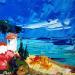 Painting PORQUEROLLES by Laura Rose | Painting Figurative Landscapes Oil