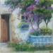 Gemälde Puerta con arbol florido von Cabello Ruiz Jose | Gemälde Impressionismus Alltagsszenen Öl