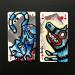 Peinture Chat bleu, Chien loup par Doudoudidon | Tableau Art Singulier Animaux Acrylique