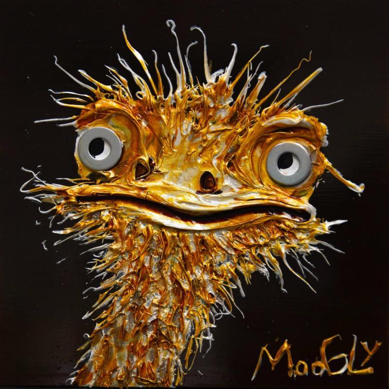 Painting HYPERACTIFUS by Moogly | Painting Raw art Animals Acrylic Resin Pigments