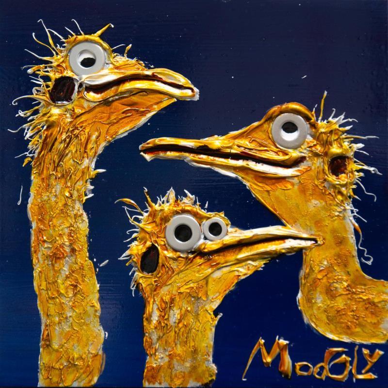 Painting IDYLLUS by Moogly | Painting Raw art Animals Acrylic Resin Pigments