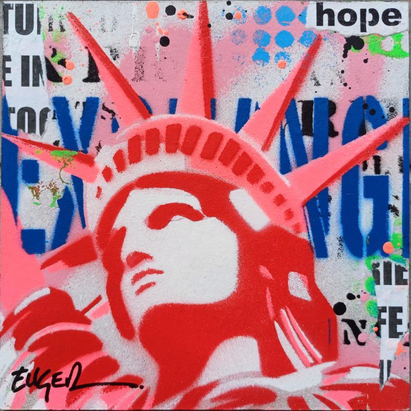 Gemälde HOPE von Euger Philippe | Gemälde Pop-Art Pop-Ikonen Acryl Collage
