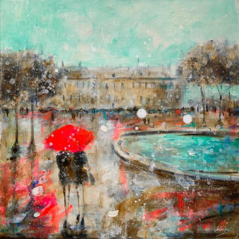Painting Dans le parc by Solveiga | Painting Acrylic