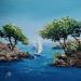 Painting Nos calanques by Blandin Magali | Painting Figurative Landscapes Oil