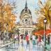 Painting La Sorbonne Paris by Lallemand Yves | Painting Figurative Urban Acrylic