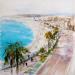 Painting nice baie des anges by Poumelin Richard | Painting Figurative Landscapes Oil Acrylic