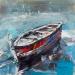 Painting lisa by Poumelin Richard | Painting Figurative Marine Oil Acrylic