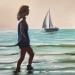 Gemälde F1 les pieds dans l’eau  von Alice Roy | Gemälde Figurativ Marine Alltagsszenen Acryl