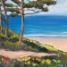 Painting F1 les pins le long du chemin  by Alice Roy | Painting Figurative Landscapes Marine Nature Acrylic