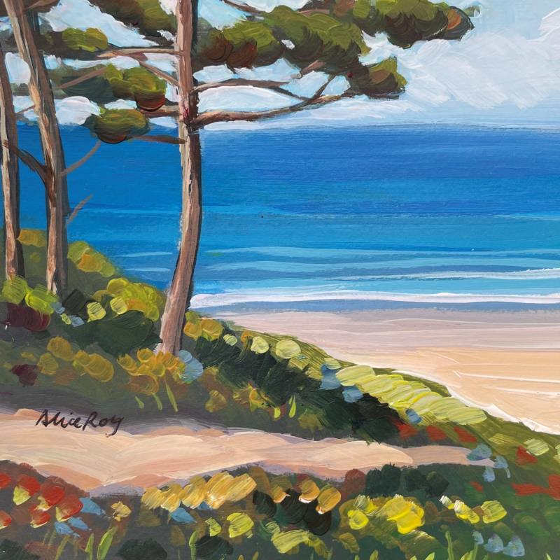 Gemälde F1 les pins le long du chemin  von Alice Roy | Gemälde Figurativ Acryl Landschaften, Marine, Natur