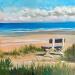 Painting F4 le banc dos aux dunes  by Alice Roy | Painting Figurative Landscapes Marine Nature Acrylic