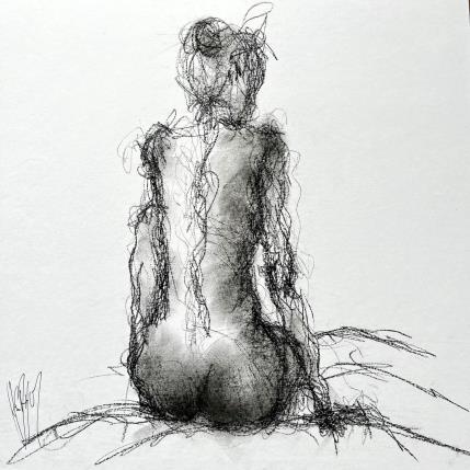 Painting F4 21-06 by Sahuc François | Painting Figurative Charcoal, Pastel Nude