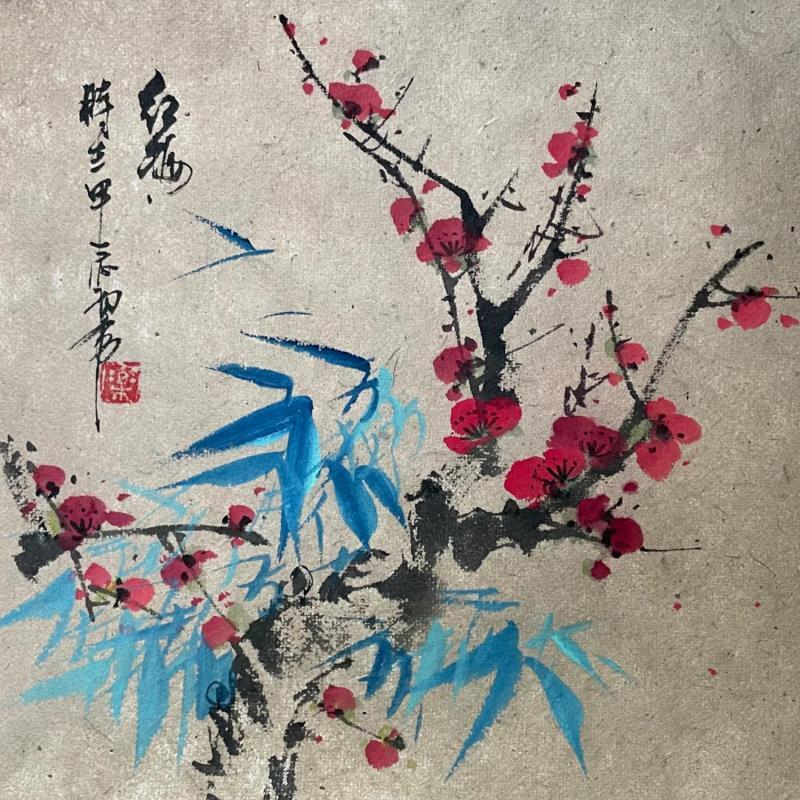 Painting Bamboo and blossom   by Yu Huan Huan | Painting Figurative Nature Ink