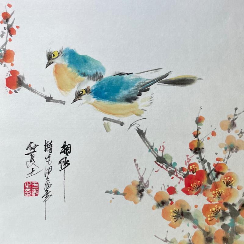 Painting Accompany   by Yu Huan Huan | Painting Figurative Nature Animals Ink