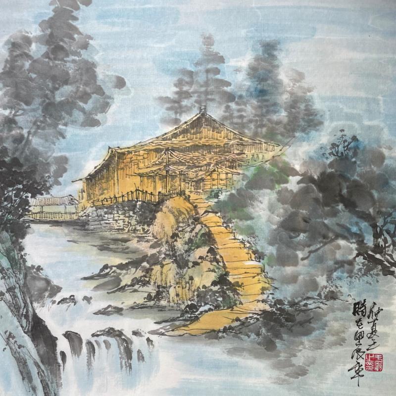 Gemälde Nigh von Yu Huan Huan | Gemälde Figurativ Landschaften Natur Tinte