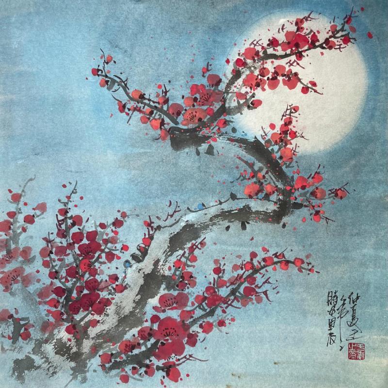 Peinture Night  par Yu Huan Huan | Tableau Figuratif Nature Encre