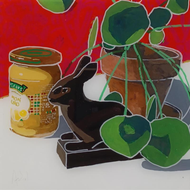 Gemälde Lapin aux citrons von Auriol Philippe | Gemälde Figurativ Stillleben Plexiglas Acryl Posca