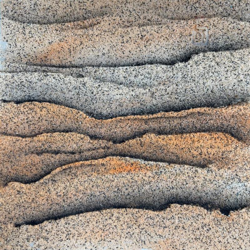 Gemälde Carré Découverte 2 von CMalou | Gemälde Materialismus Sand Minimalistisch